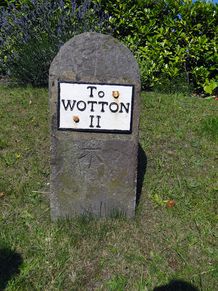 Very old milepost in North Nibley