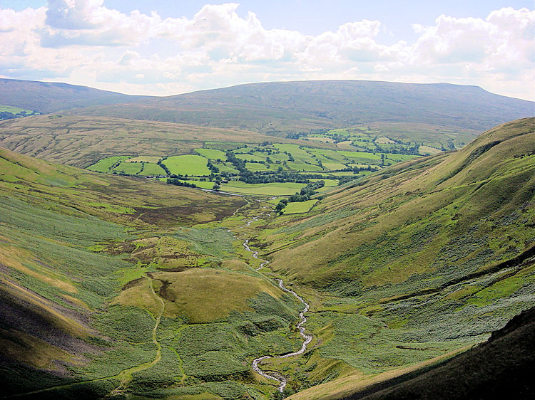 Baugh Fell as seen from Cautley Spout