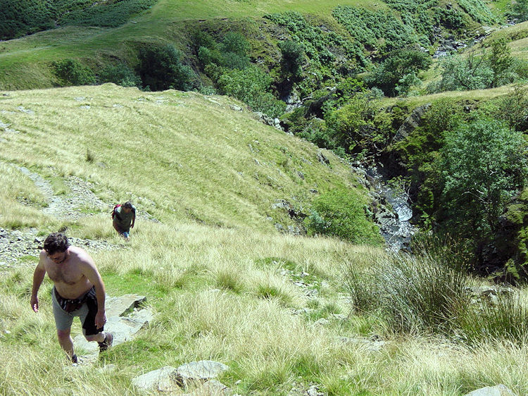 Looking back to Cautley Holme Beck