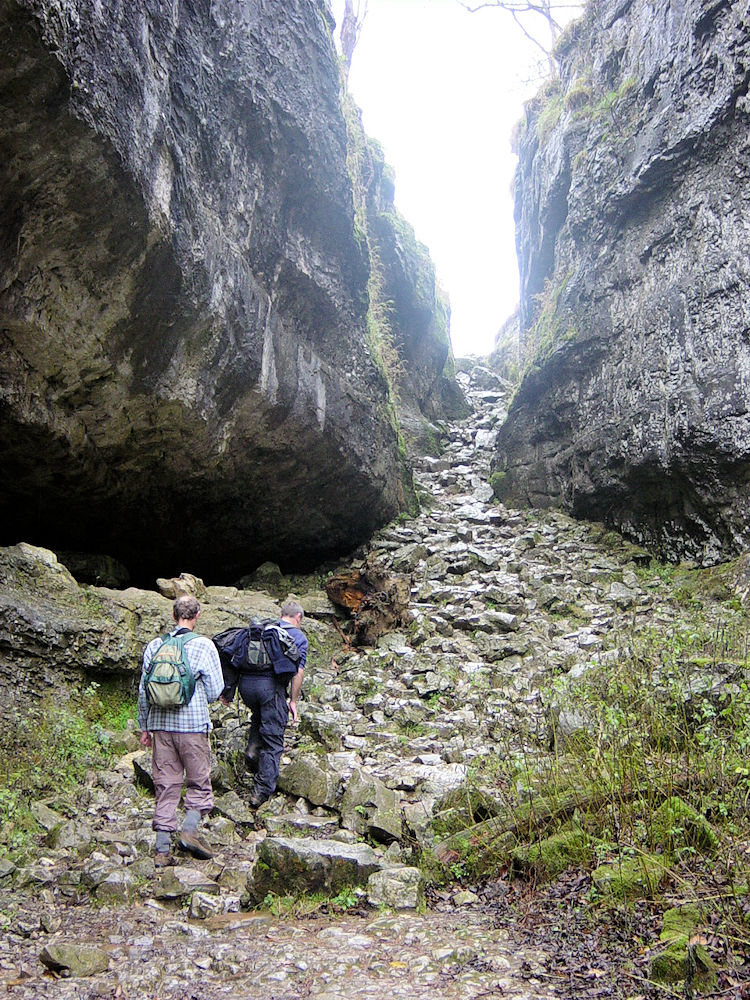 Beginning the climb out of Trow Gill