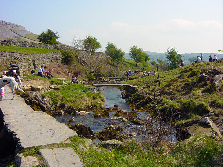 Families enjoying being out in the Yorkshire Dales