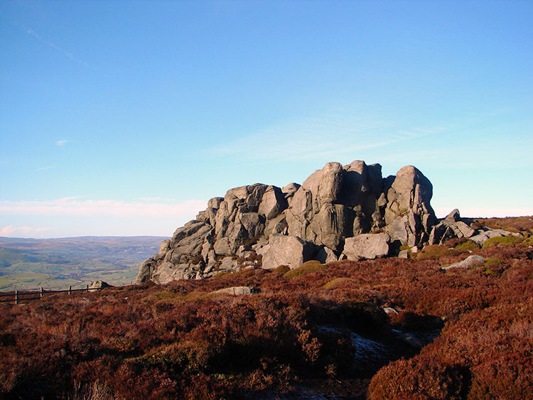 One of the rock monoliths of Simon's Seat