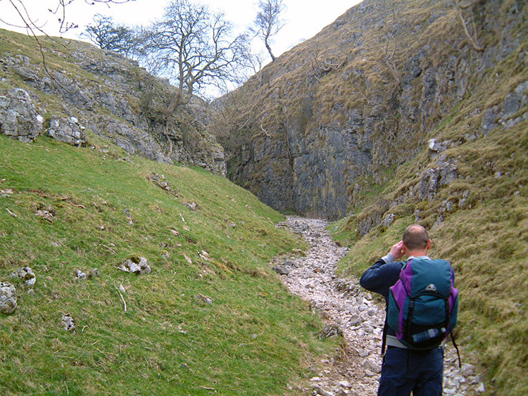 Approaching the fantastic gorge above Conistone