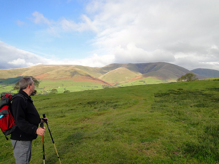 The Howgill Fells appear as we climb from Garsdale