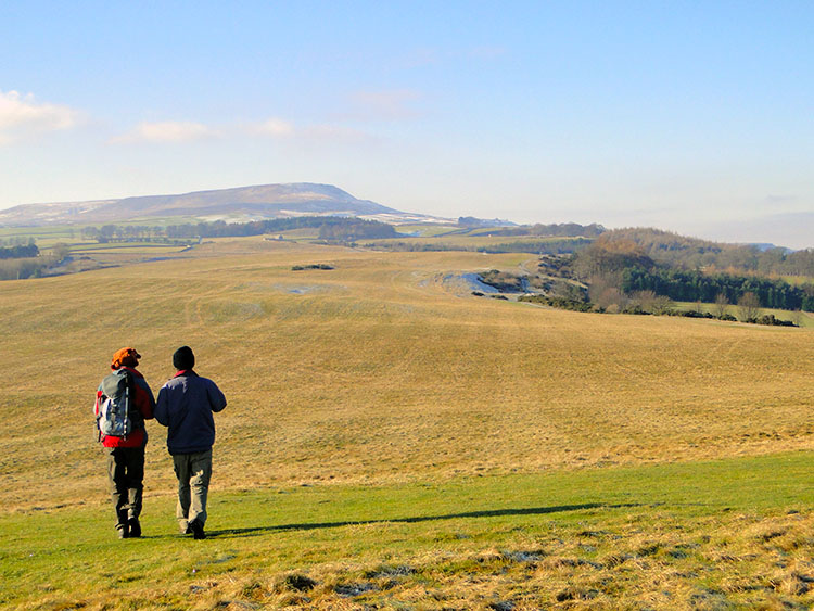 Glorious winter walking over Middleham Moor