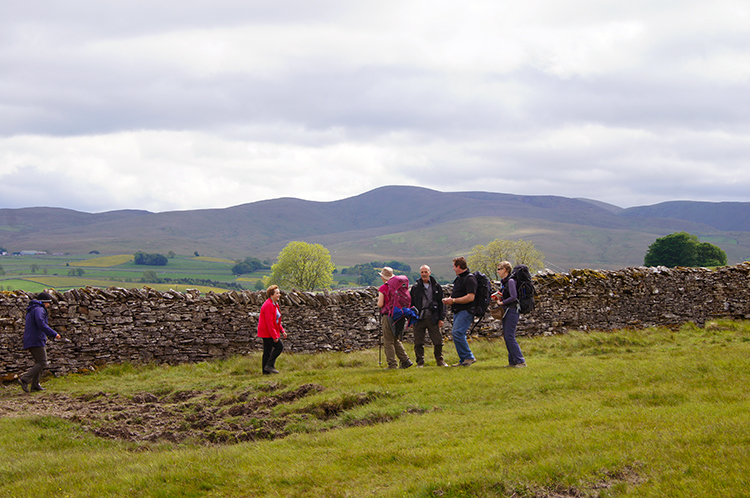 Meeting a group of Coast to Coast walkers