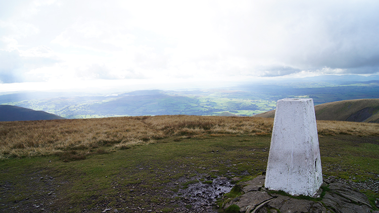 Trig pillar at the Calf