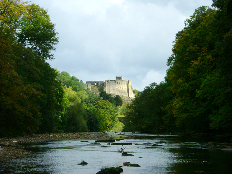 Richmond Castle view from the River Swale