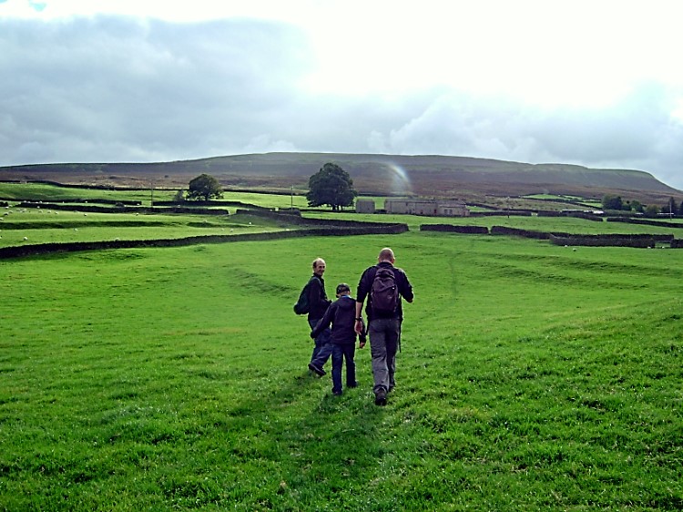 Crossing the meadows of How Hill