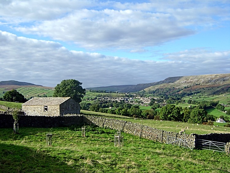 View from Grinton  to Reeth and Fremington Edge