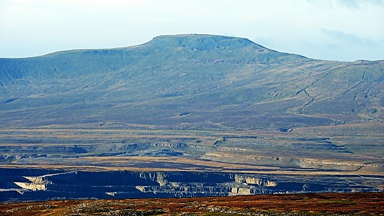 View over Horton Quarry to Ingleborough