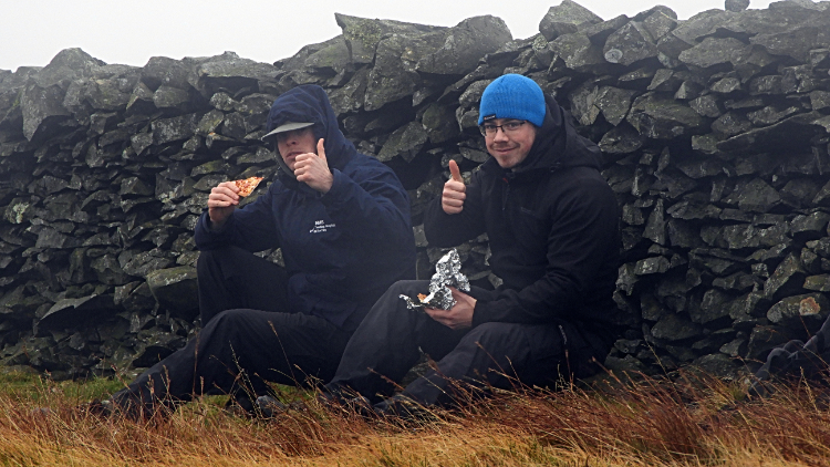 Tucked in for lunch near Calf Top