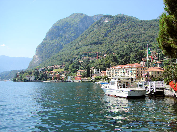 The walk ends at Lake Como in Menaggio