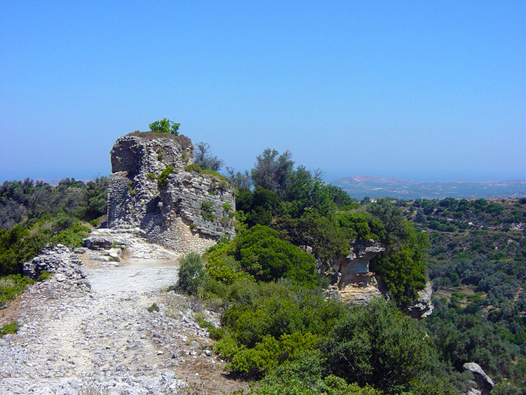 The Byzantine tower at Eleftherna