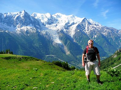 The author with Mont Blanc behind