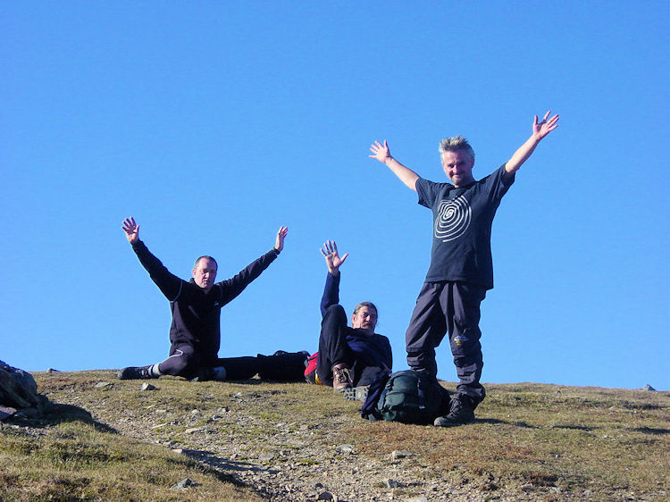 Celebrating on Scafell