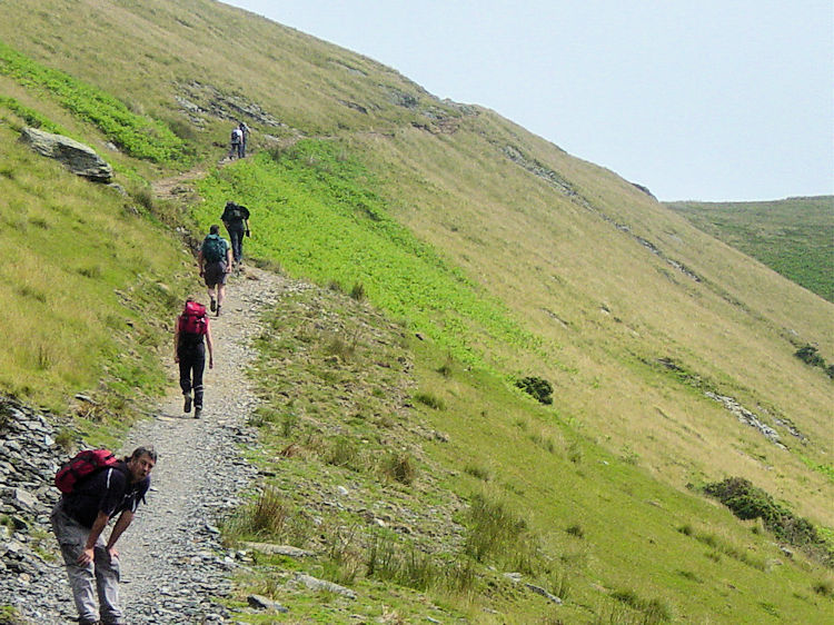 Steep climb to Mousthwaite Comb