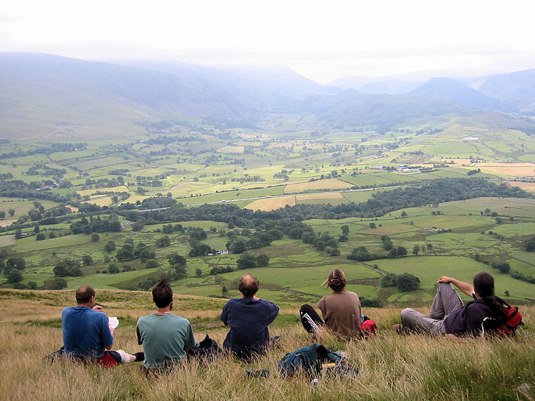 Looking south over Lakeland from Blease Fell