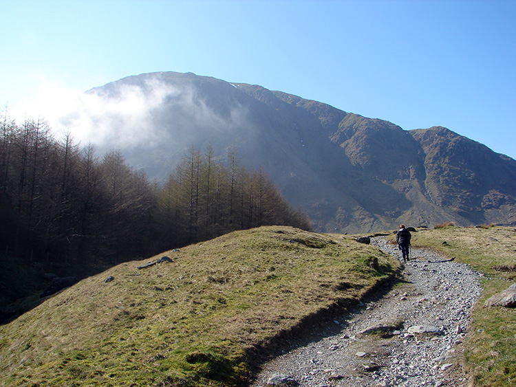 Heading up the Gatescarth Pass track