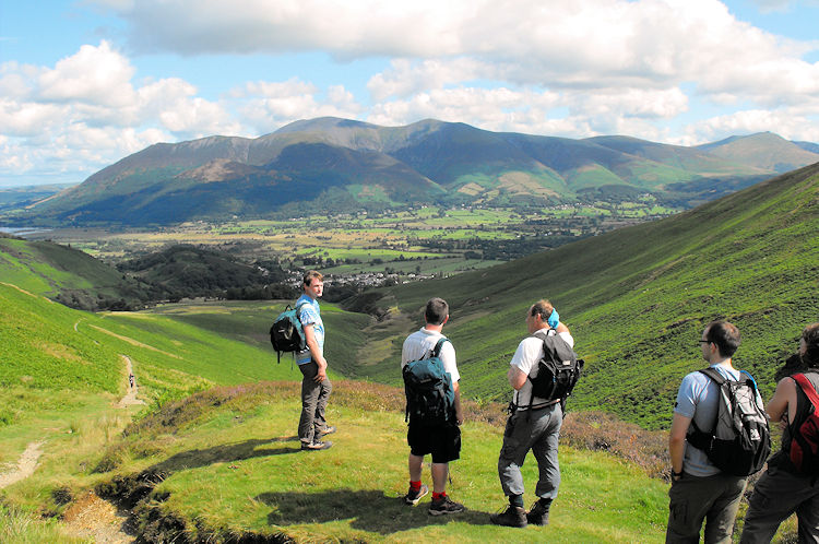 Looking back to the Skiddaw Range from Stile End