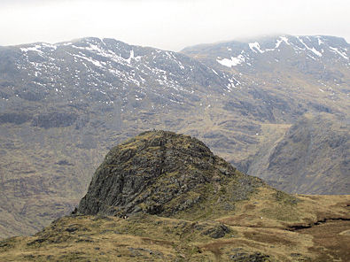 Looking back to Pike of Stickle - notice the man on top?