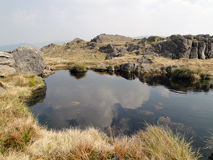 The delightful tarn on Little Hart Crag