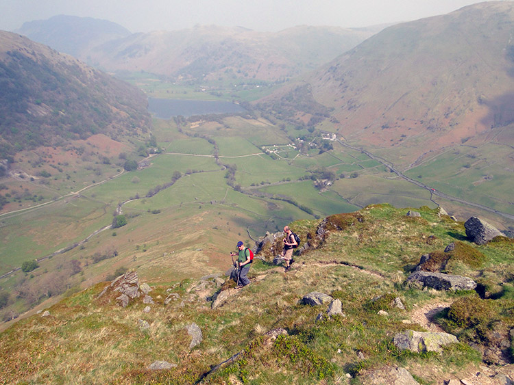 Shucks, it is a steep descent from High Hartsop Dodd