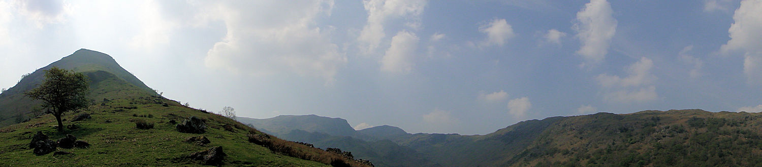 Looking back to the high level round trip just completed with High Hartsop Dodd on the left