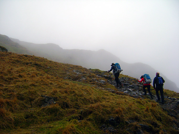 Hauling ourselves up at High Crags