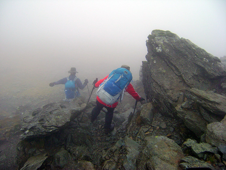 Steady descent at Link Hause to Hart Crag