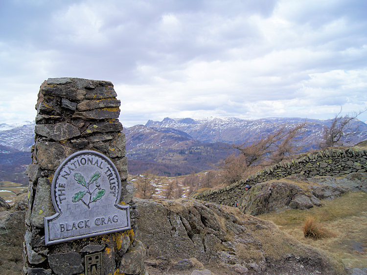 The summit trig point on Black Crag