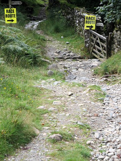 The mountain bike race course near Rosthwaite