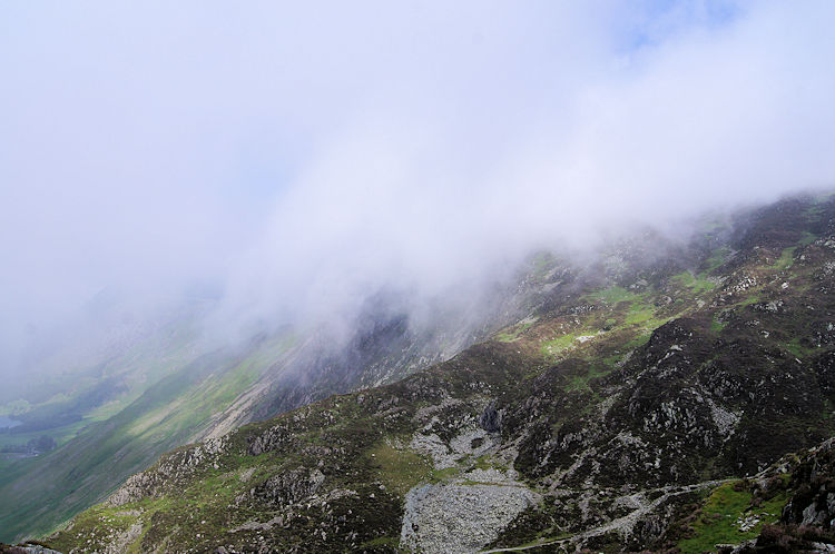 Cloud continues to swirl around Haystack's heights