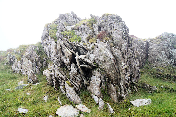 Slate outcrop on Fleetwith Pike