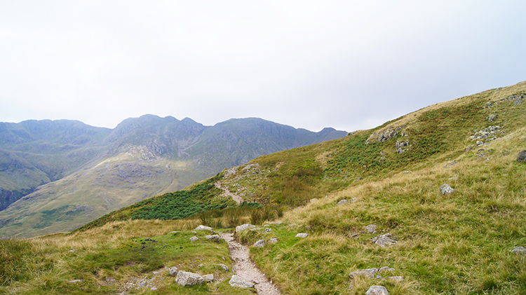 View to Crinkle Crags from the Band