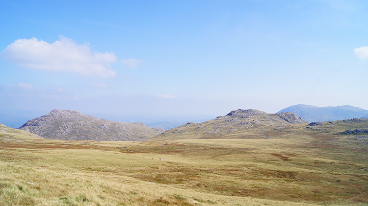 Crossing the grass plains to Cold Pike