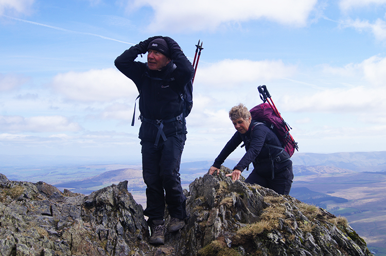 Climbing Hall's Fell Ridge