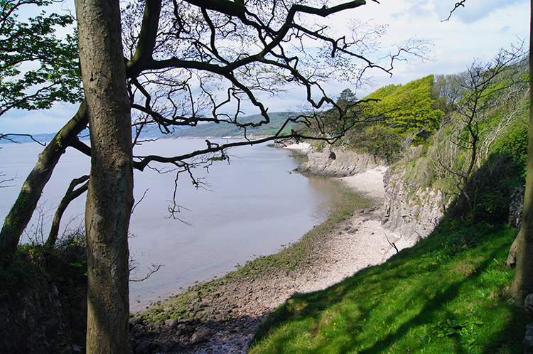 Looking down to the small sheltered cove