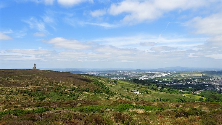 Darwen Moor and the town of Darwen