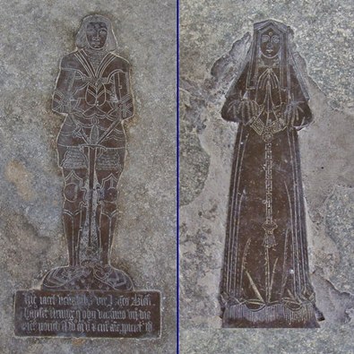 Brasses at Frenze church