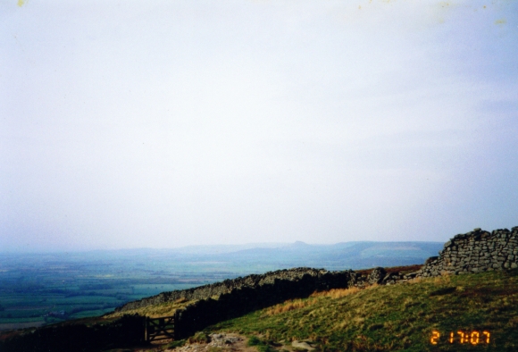 The gate leads down to Clay Bank Top