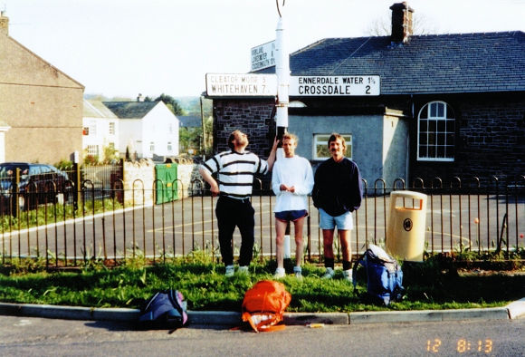 Three happy chums on the final morning