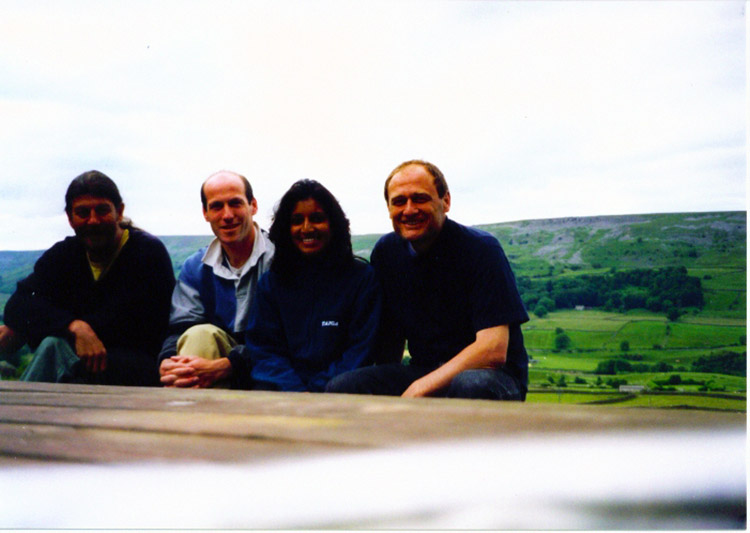 With Deke, Chris and Zarina at Grinton Lodge