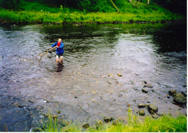 I wade over the river with a bigger stick!