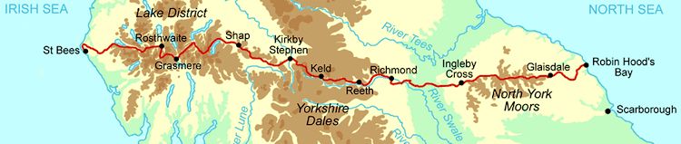 Coast to Coast route map