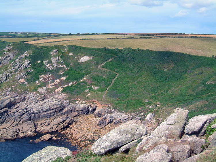 Winding path to the clifftop