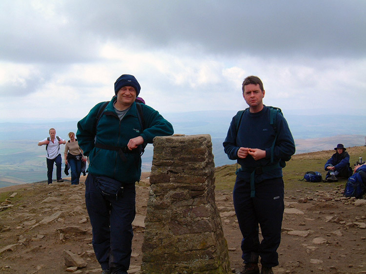 Me and Chris on the summit of Pen-y-ghent