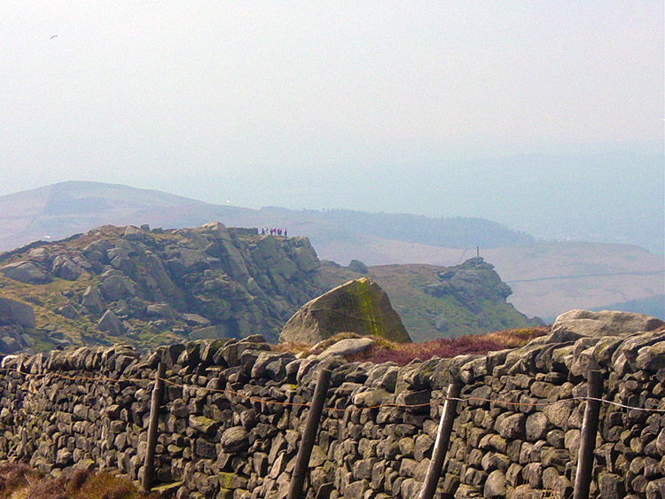 The edge of Embsay Moor with Rylstone Cross ahead