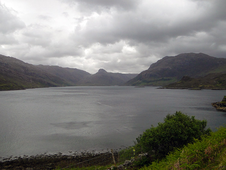 Looking toward Loch Beag from Loch Glencoul