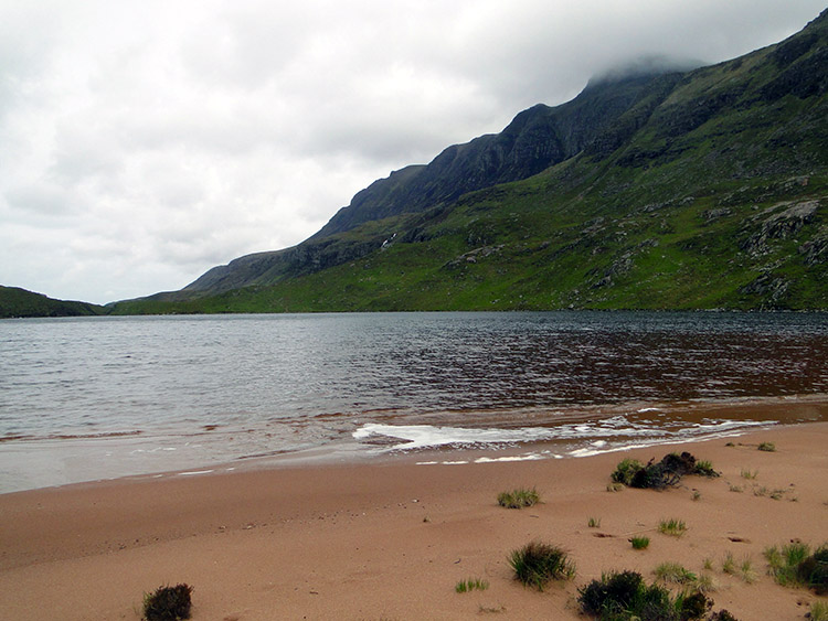 Some relief, a sandy beach at Lochan Dearg